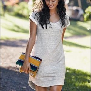 Athleta Gray Energy Terry T Shirt Sweatshirt Dress